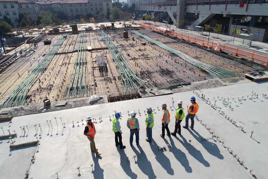 Construction workers on site payroll