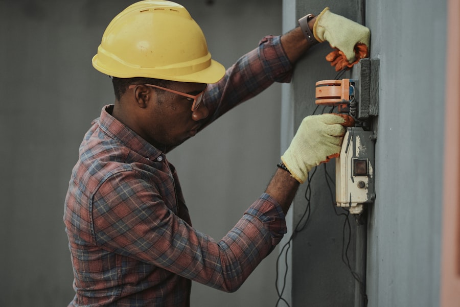 Construction workers on site