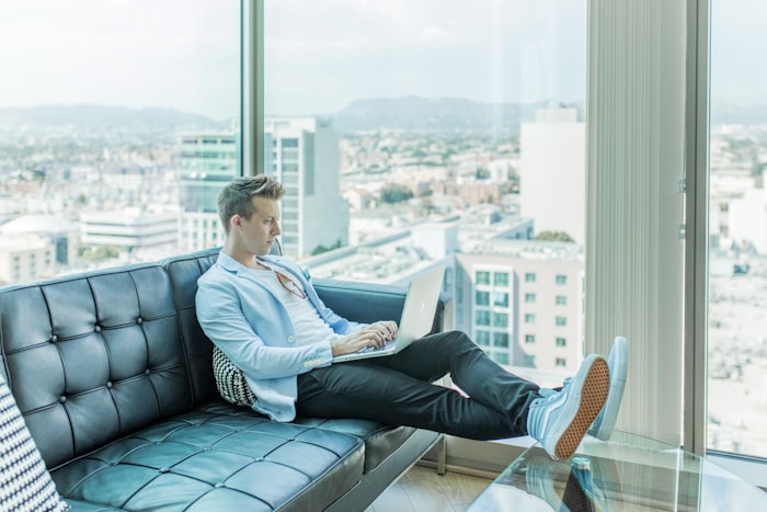 Freelancer working from home