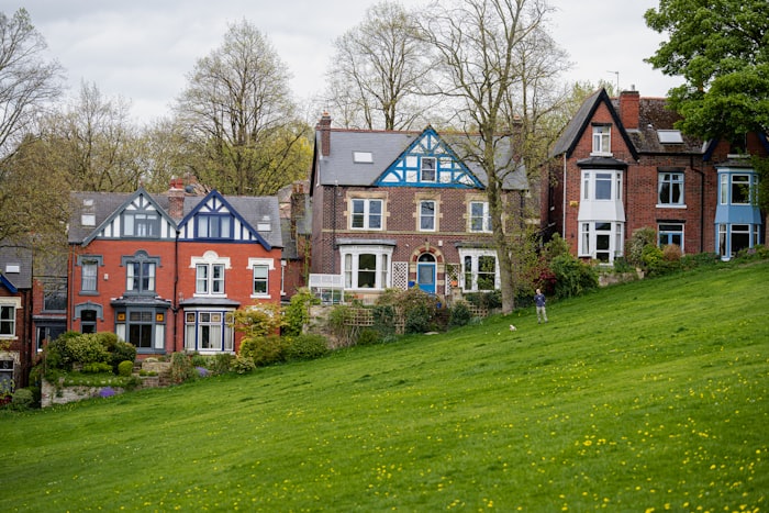 Holiday cottages on hillside representing furnished holiday lettings