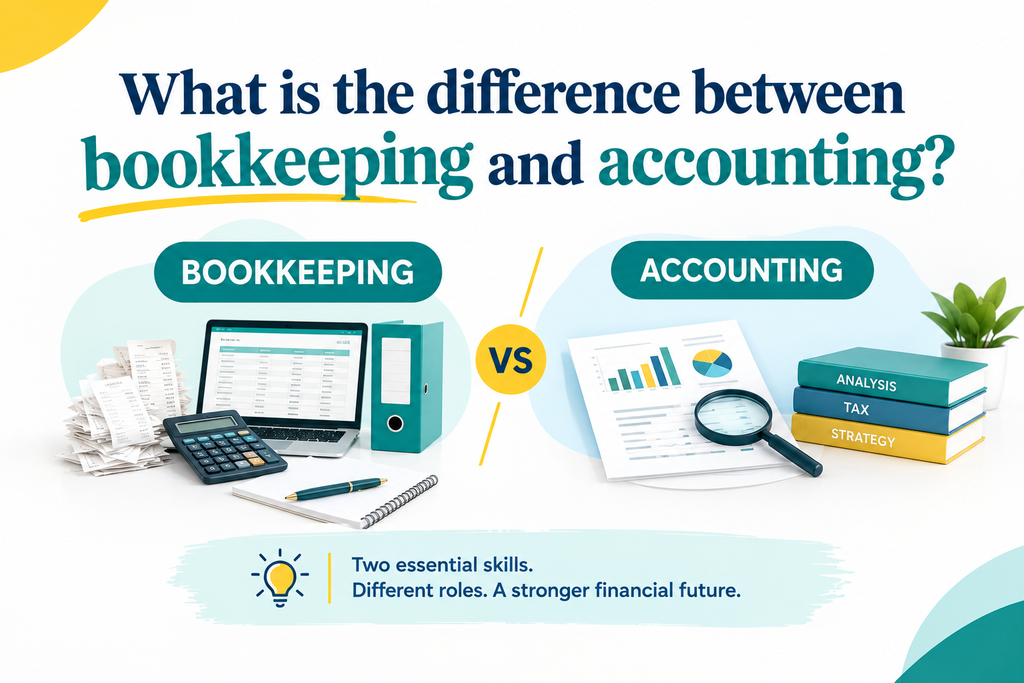 Difference between bookkeeping and accounting
